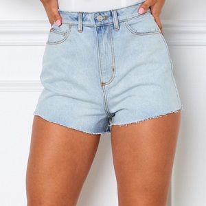 WhiteFox Boutique Hold On Tight Shorts Light Blue
